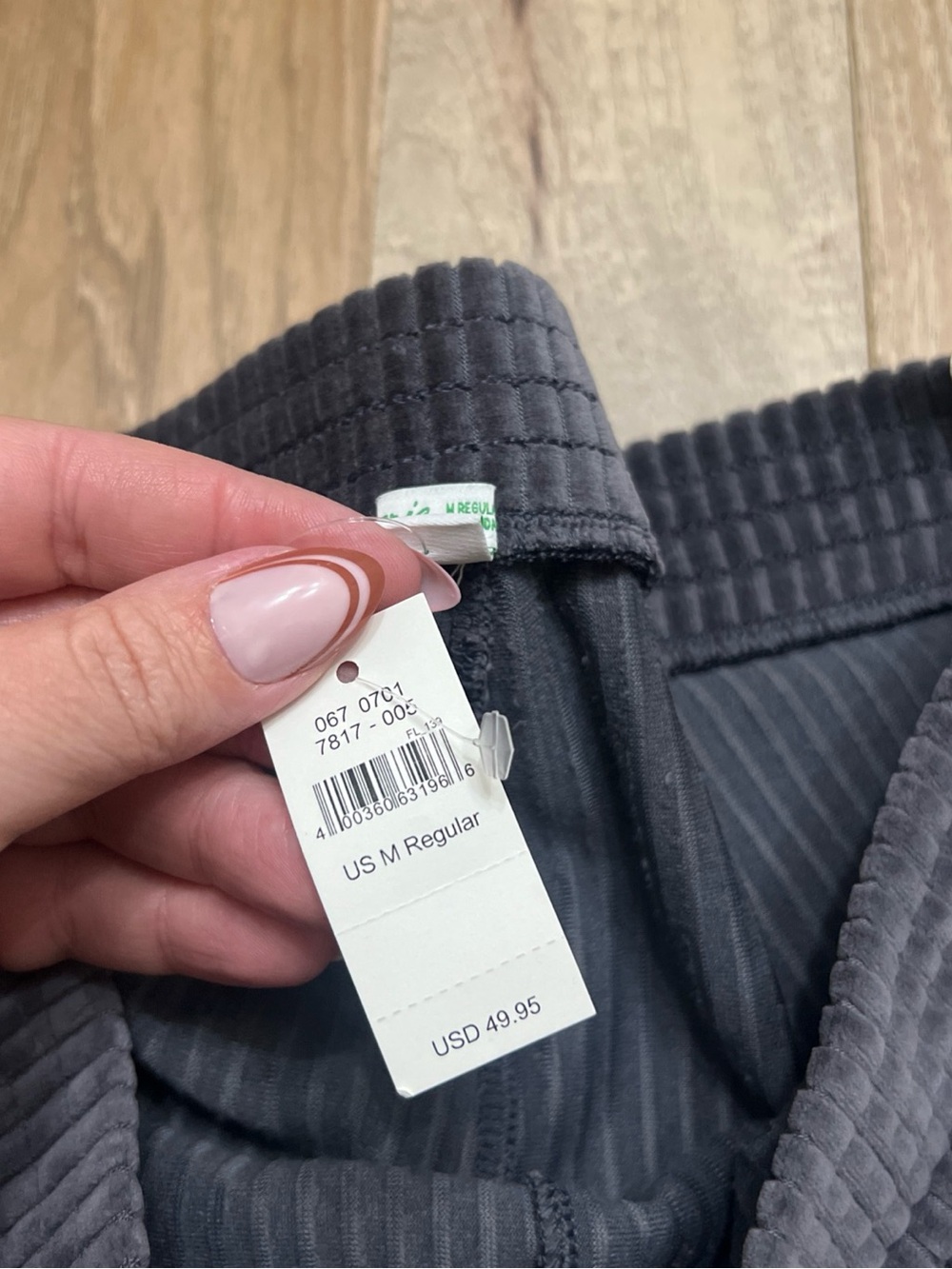 Aerie Groove-On Ribbed Velour High Waisted Flare Leggings in Charcoal Gray M - Picture 9 of 12